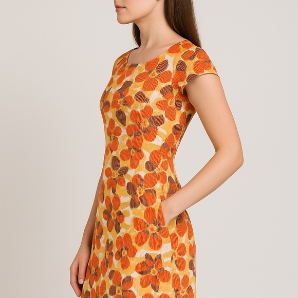 Uncle Frank Floral Retro Shift Dress – Size Small – Made in USA - Picture 3 of 13